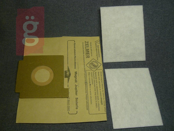 IZ-3000.0057 ZELMER 3000 INVEST papír porzsák - 5 darab + 2 darab filter / csomag