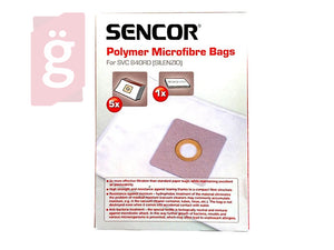 IZ-SVC84S SENCOR SVC 840RD SILENZIO gyári mikroszálas porzsák - 5 darab + 1 filter / csomag